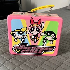2000 PowerPuff Girls Glitter Logo metal lunchbox